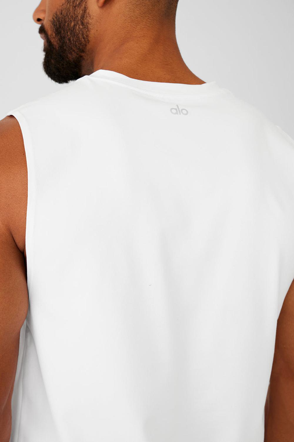 Alo Yoga Conquer Muscle Uomo Tank Bianche | Italia  YJG-845297