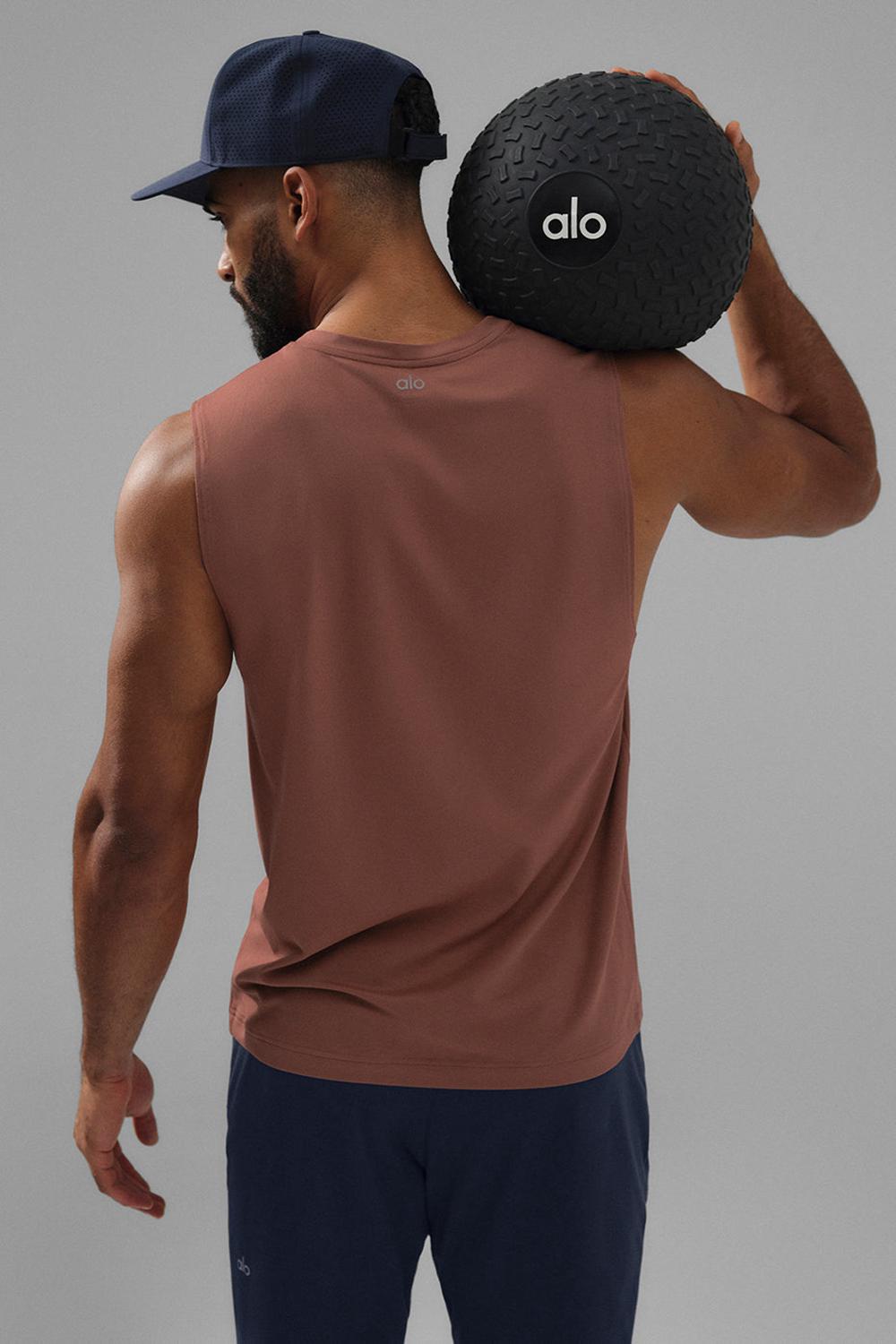 Alo Yoga Conquer Muscle Uomo Tank Chestnut | Italia  ORU-732046