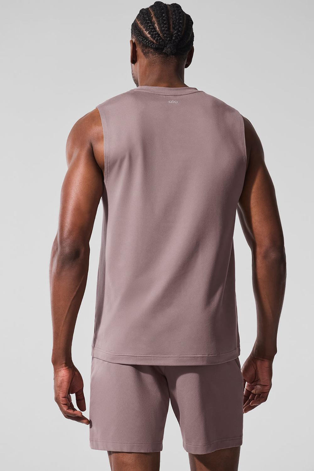 Alo Yoga Conquer Muscle Uomo Tank Mushroom | Italia  YWX-835472