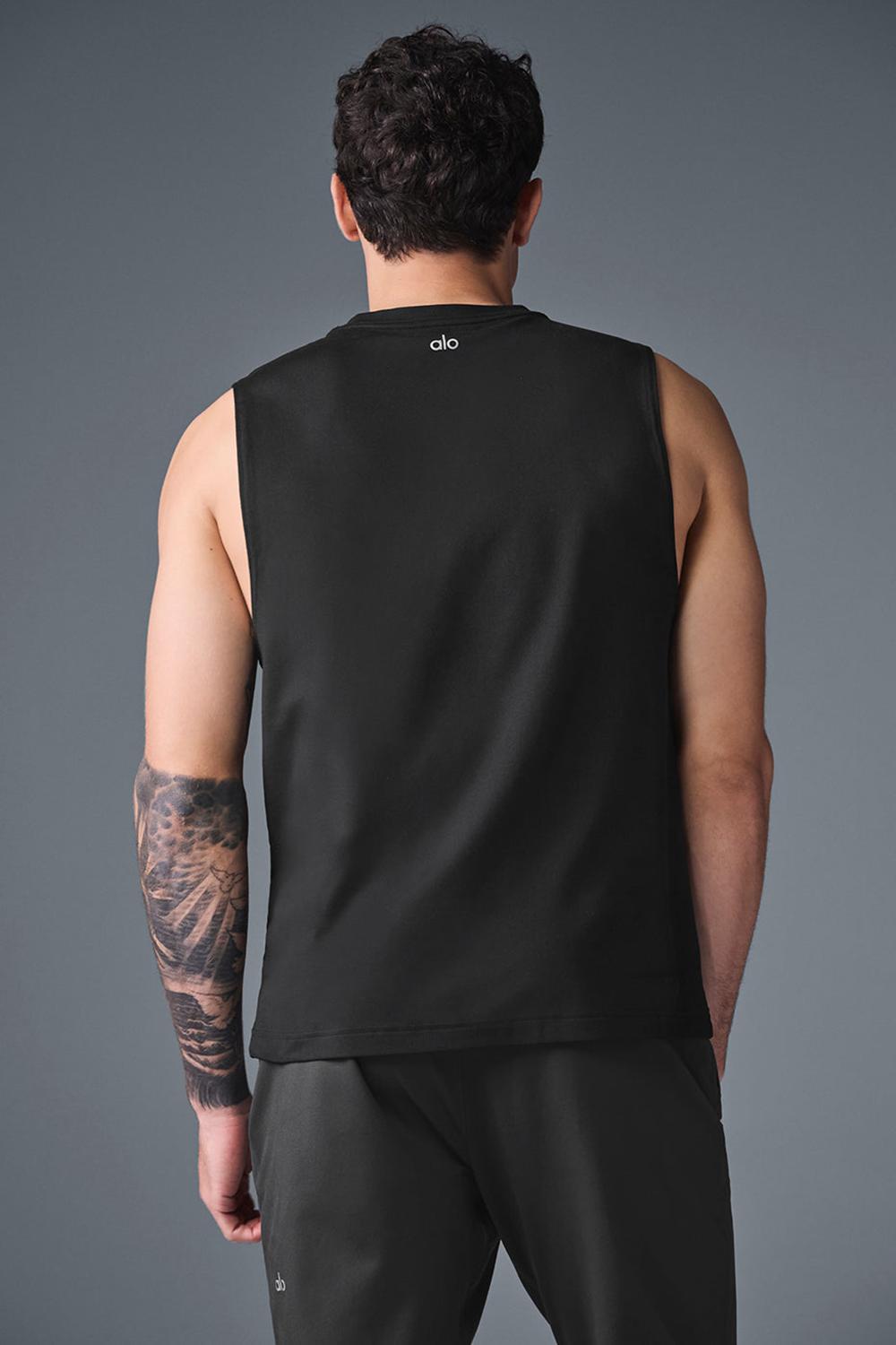 Alo Yoga Conquer Muscle Uomo Tank Nere | Italia  HIC-273518