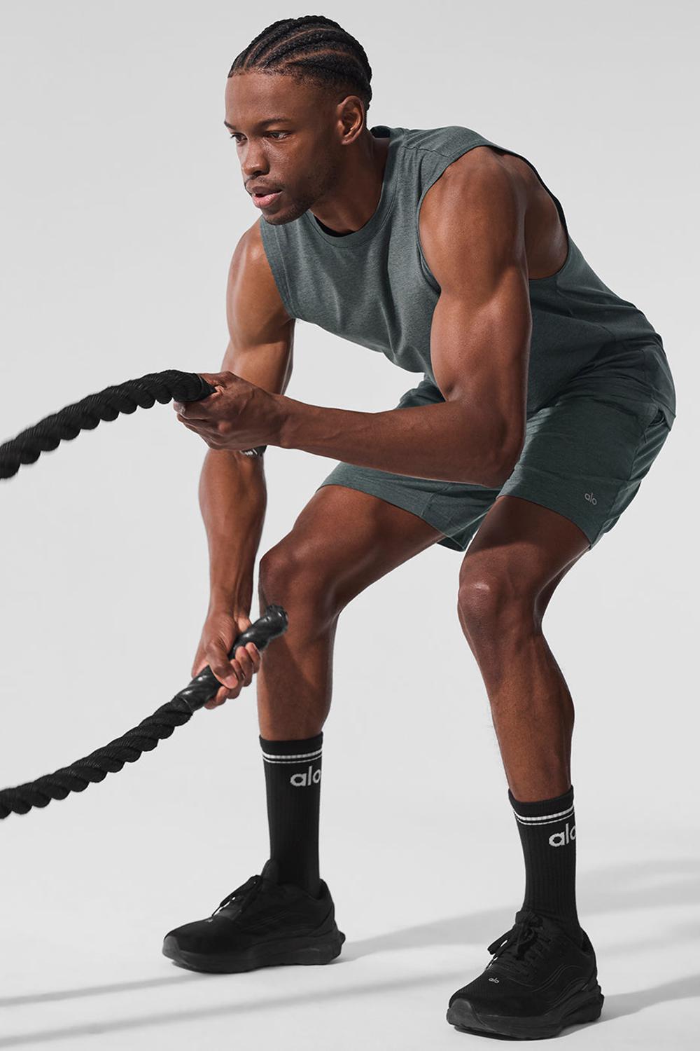 Alo Yoga Conquer Muscle Uomo Tank Verdi | Italia  VQD-012389