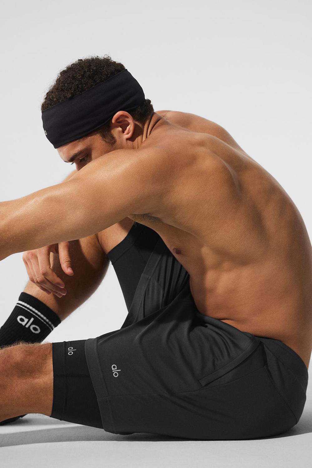 Alo Yoga Conquer React 2-In-1 Performance Uomo Short Nere | Italia  NJE-348627
