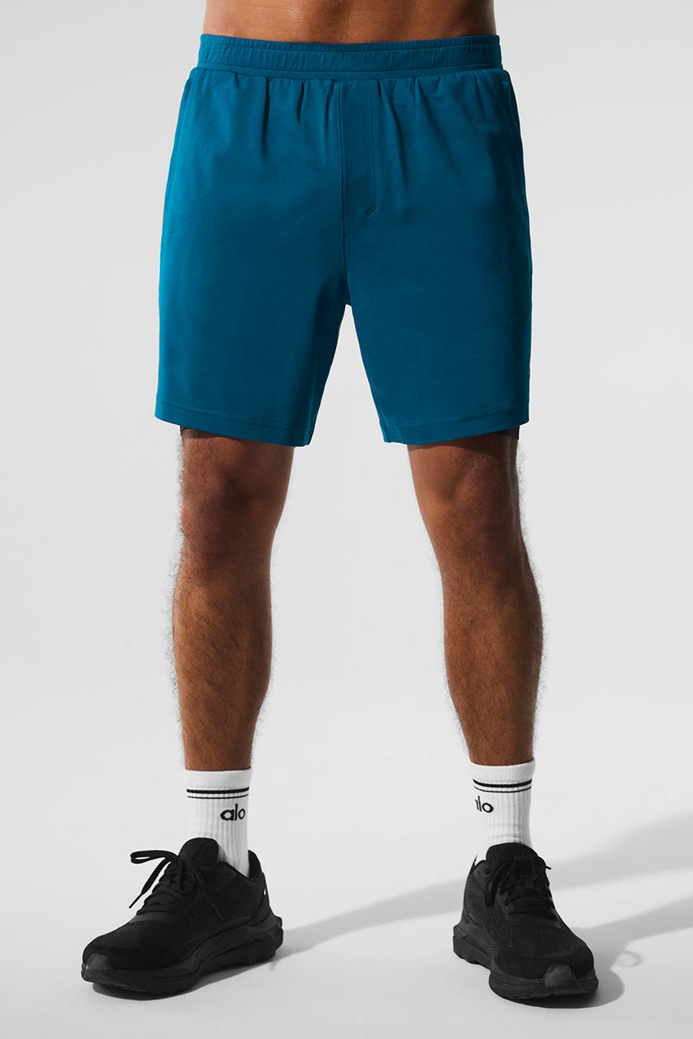 Alo Yoga Conquer React 2-In-1 Performance Uomo Short Blu Nere | Italia  AOX-407351
