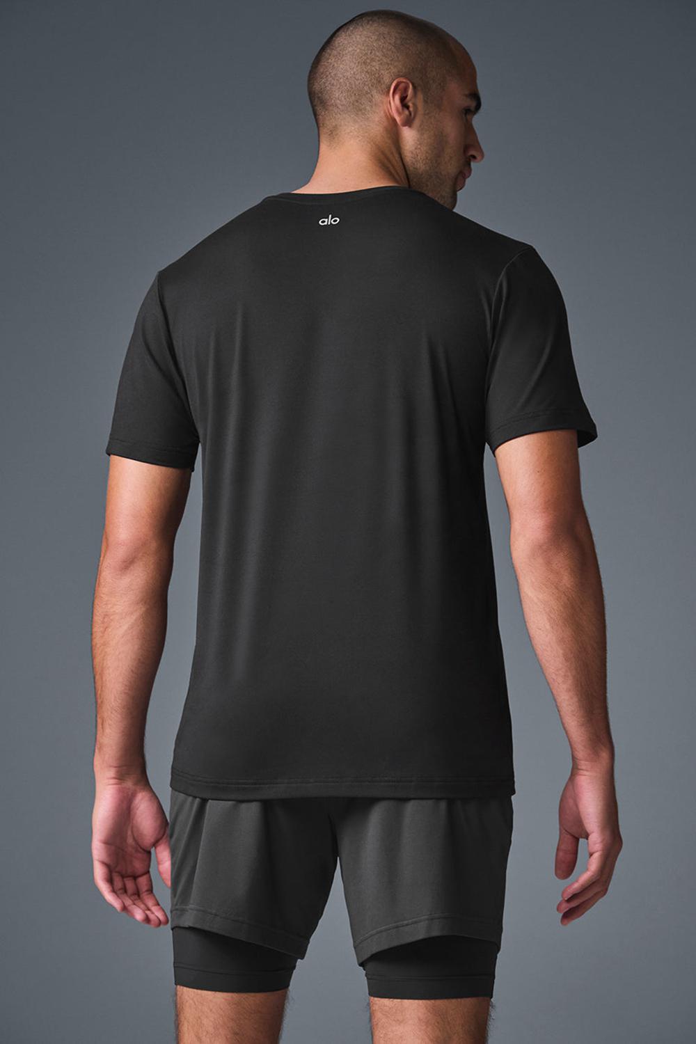 Alo Yoga Conquer Reform Crewneck Uomo Short Sleeve Nere | Italia  WNH-823406