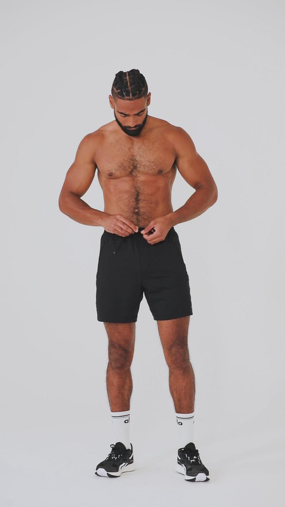 Alo Yoga Conquer Reform Uomo Short Nere | Italia  ZUS-431809