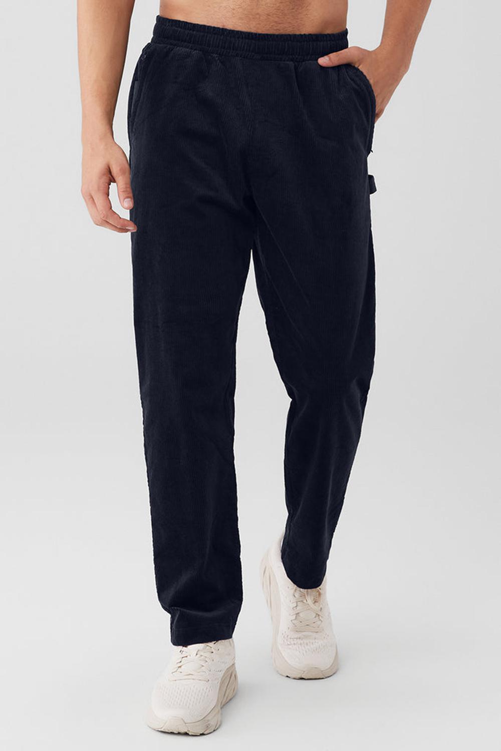 Alo Yoga Corduroy District Uomo Sweatpant Blu Marino | Italia  QWM-923081