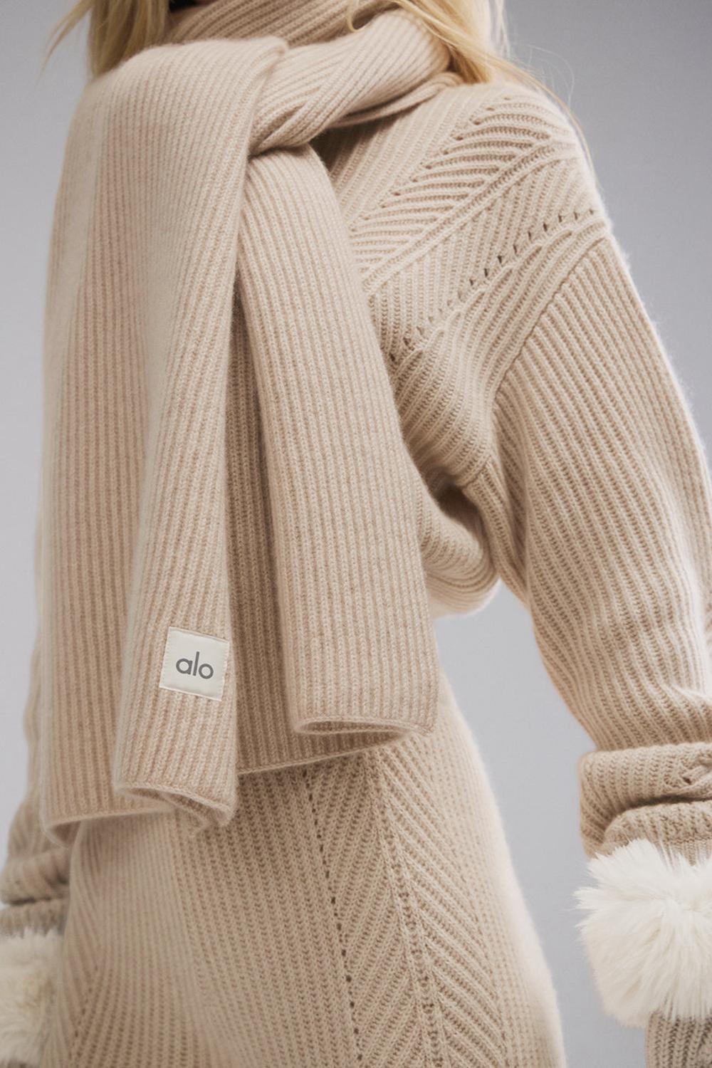 Alo Yoga Courchevel Cashmere Uomo Sciarpa Birch Heather | Italia  LZB-254691