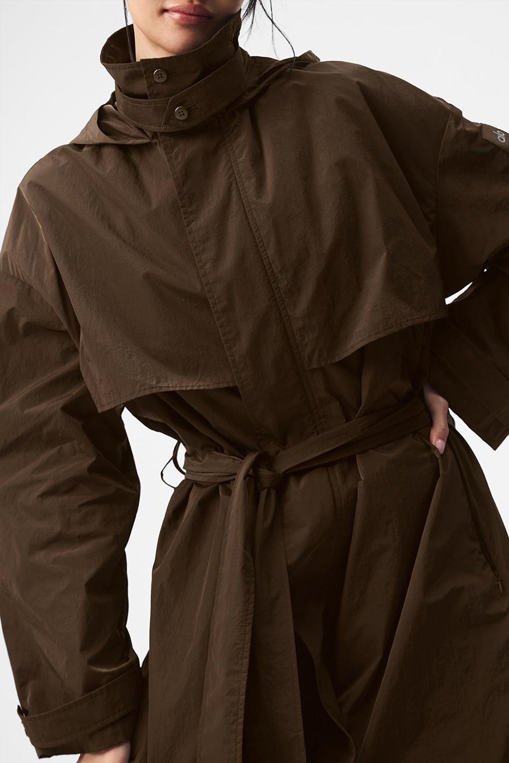 Alo Yoga Crinkle On The Move Donna Trench Espresso | Italia  WUD-278950