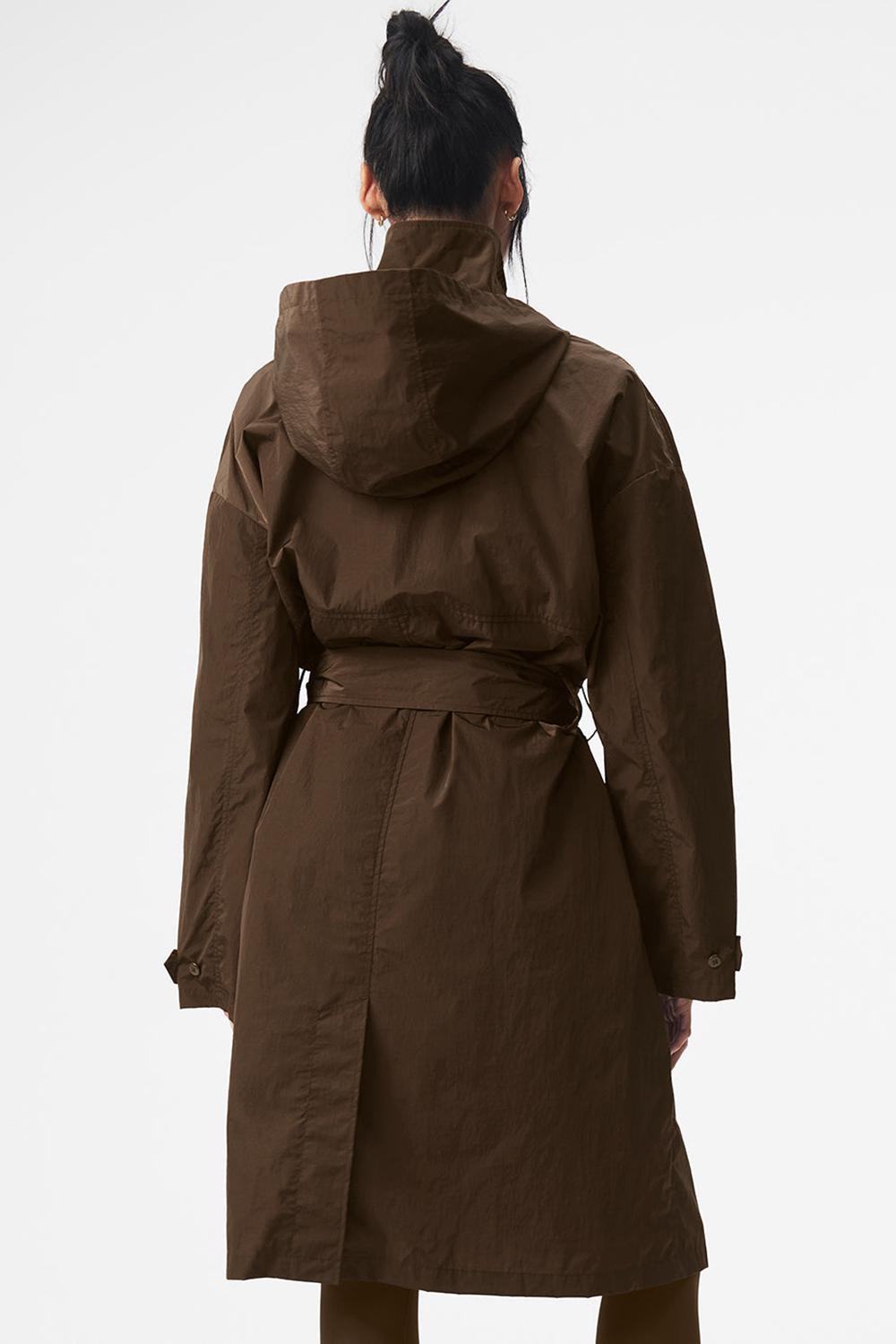 Alo Yoga Crinkle On The Move Donna Trench Espresso | Italia  WUD-278950