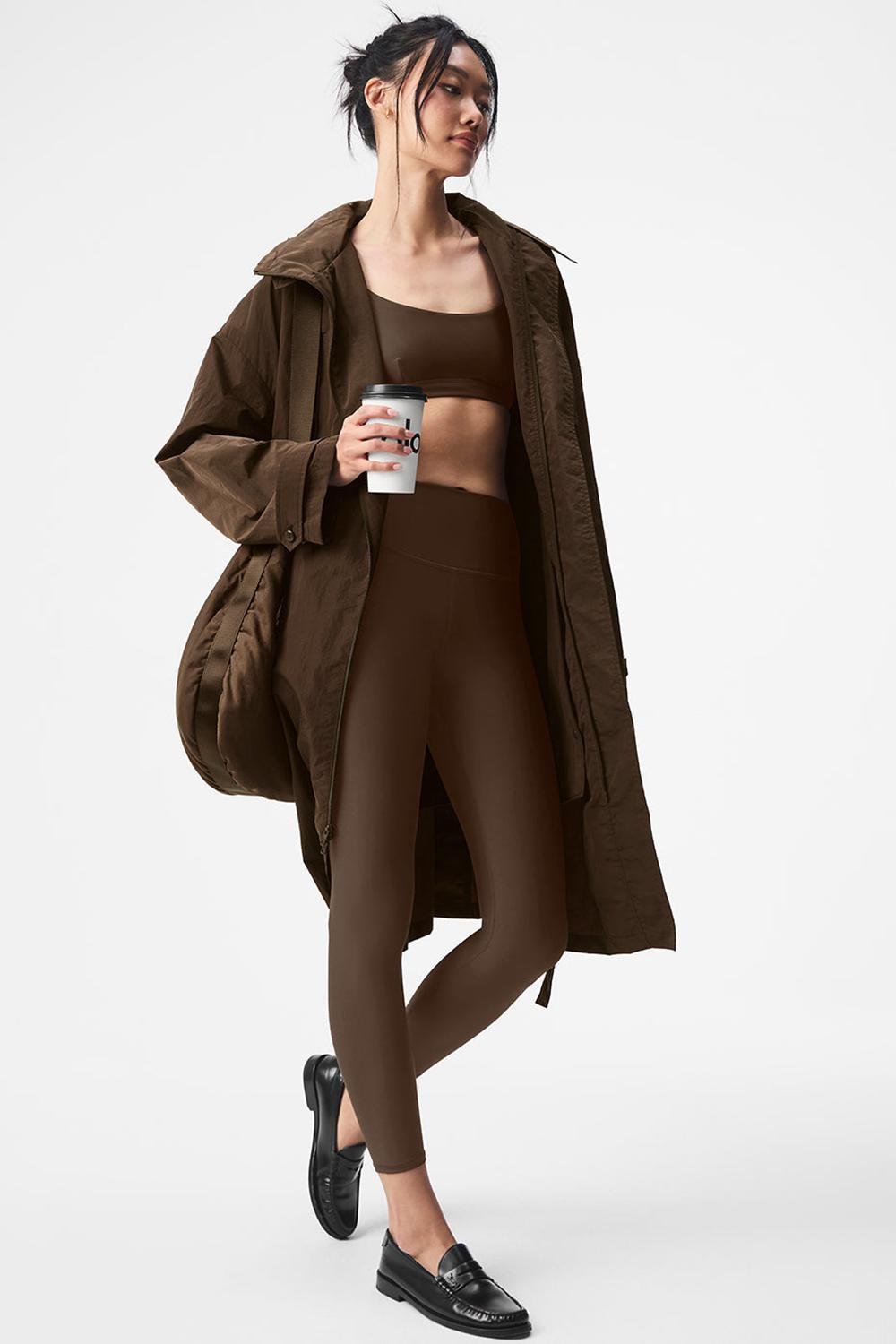 Alo Yoga Crinkle On The Move Donna Trench Espresso | Italia  WUD-278950