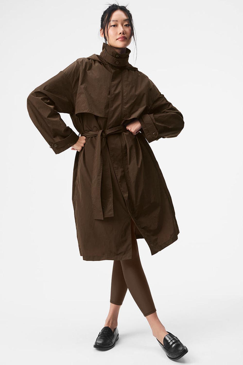 Alo Yoga Crinkle On The Move Donna Trench Espresso | Italia  WUD-278950