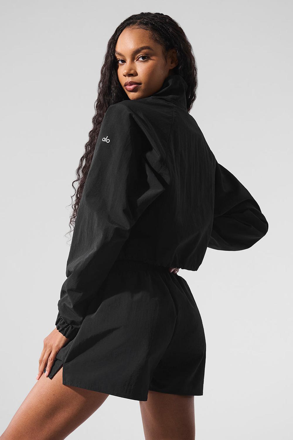 Alo Yoga Cropped 1/4 Zip Alumni Donna Pullover Nere | Italia  UJS-315480