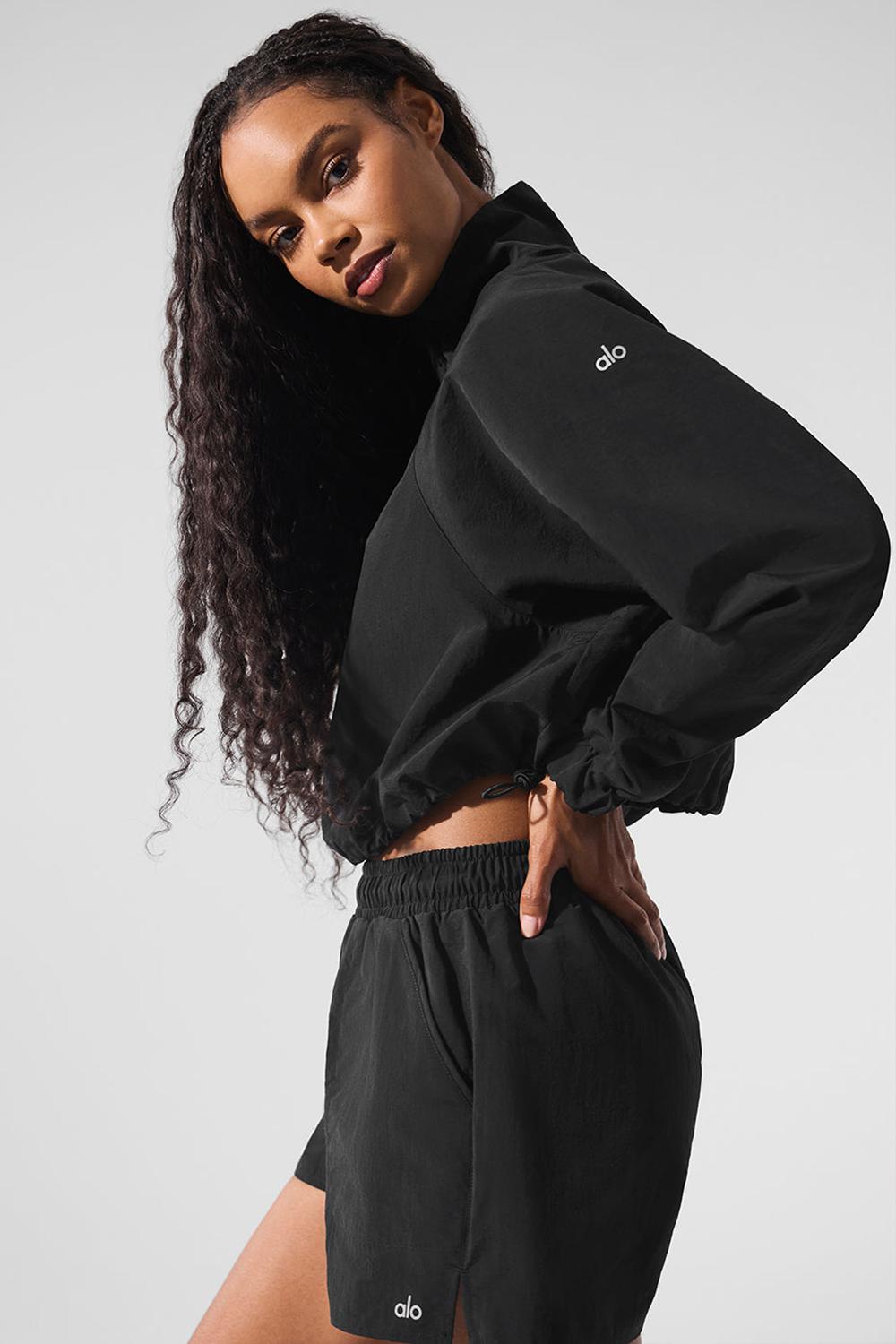 Alo Yoga Cropped 1/4 Zip Alumni Donna Pullover Nere | Italia  UJS-315480