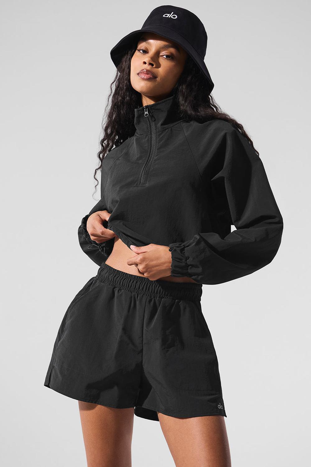 Alo Yoga Cropped 1/4 Zip Alumni Donna Pullover Nere | Italia  UJS-315480