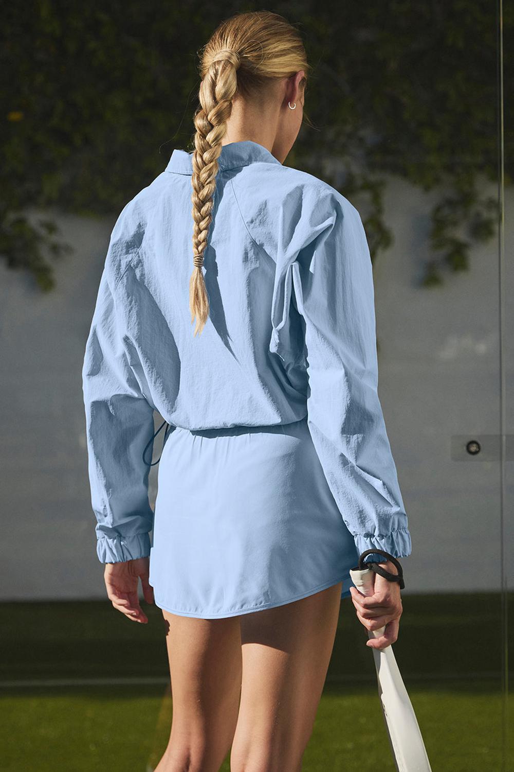Alo Yoga Cropped 1/4 Zip Alumni Donna Pullover Blu | Italia  ZYW-102648