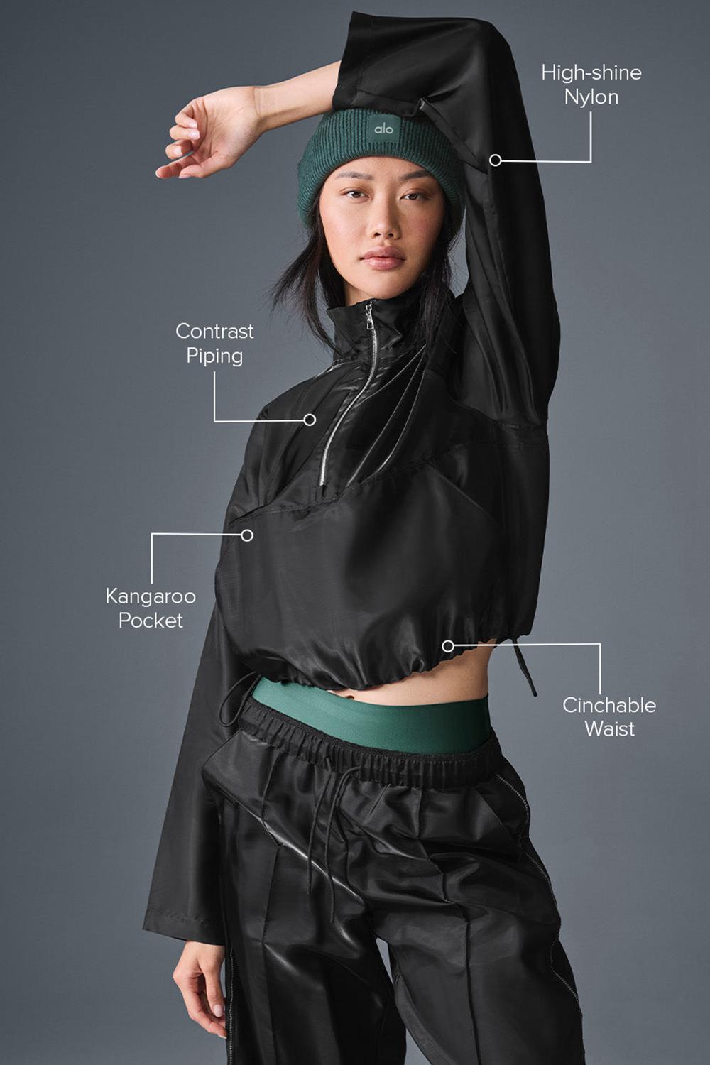 Alo Yoga Cropped Afterglow Donna Pullover Nere | Italia  EHC-091867