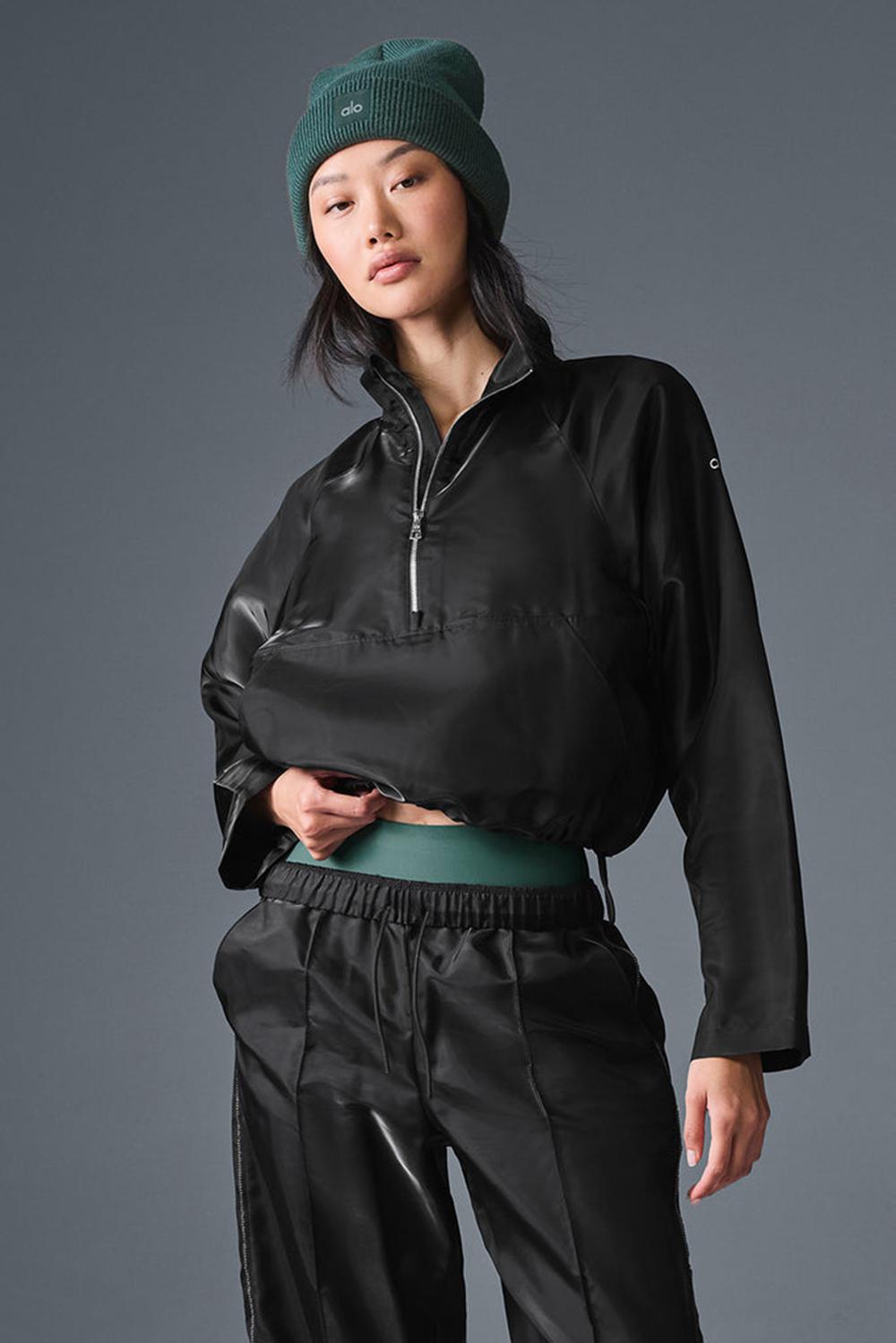 Alo Yoga Cropped Afterglow Donna Pullover Nere | Italia  EHC-091867