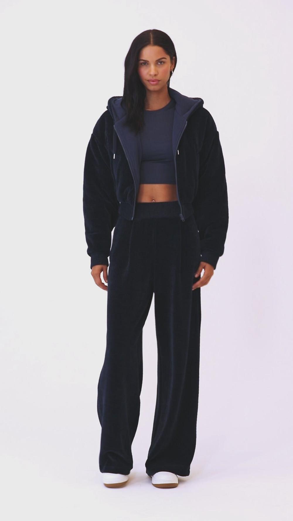 Alo Yoga Cropped Cozy Day Full Zip Donna Giacca Ivory | Italia  YRB-984716