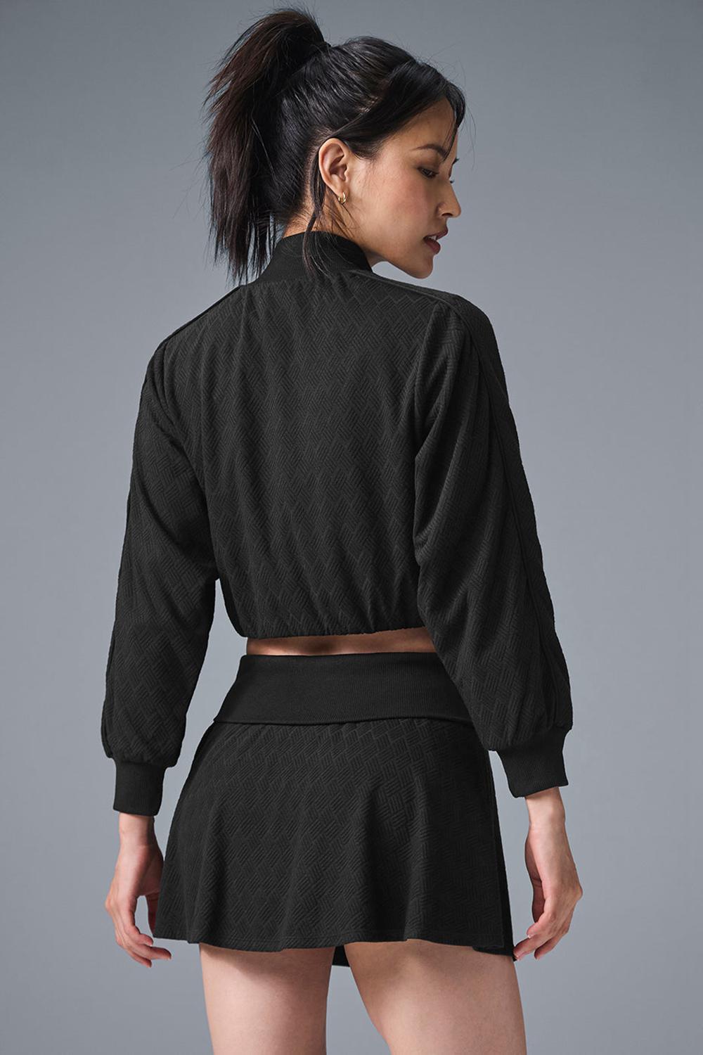 Alo Yoga Cropped Doubles Only Full Zip Donna Giacca Nere | Italia  CLX-420789
