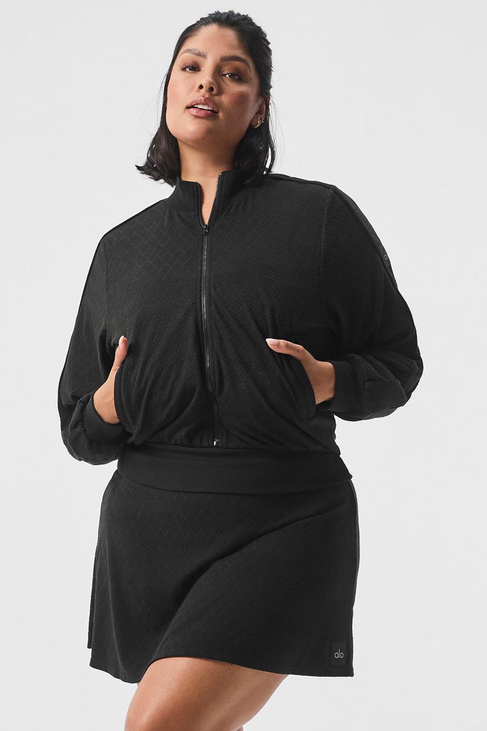 Alo Yoga Cropped Doubles Only Full Zip Donna Giacca Nere | Italia  CLX-420789