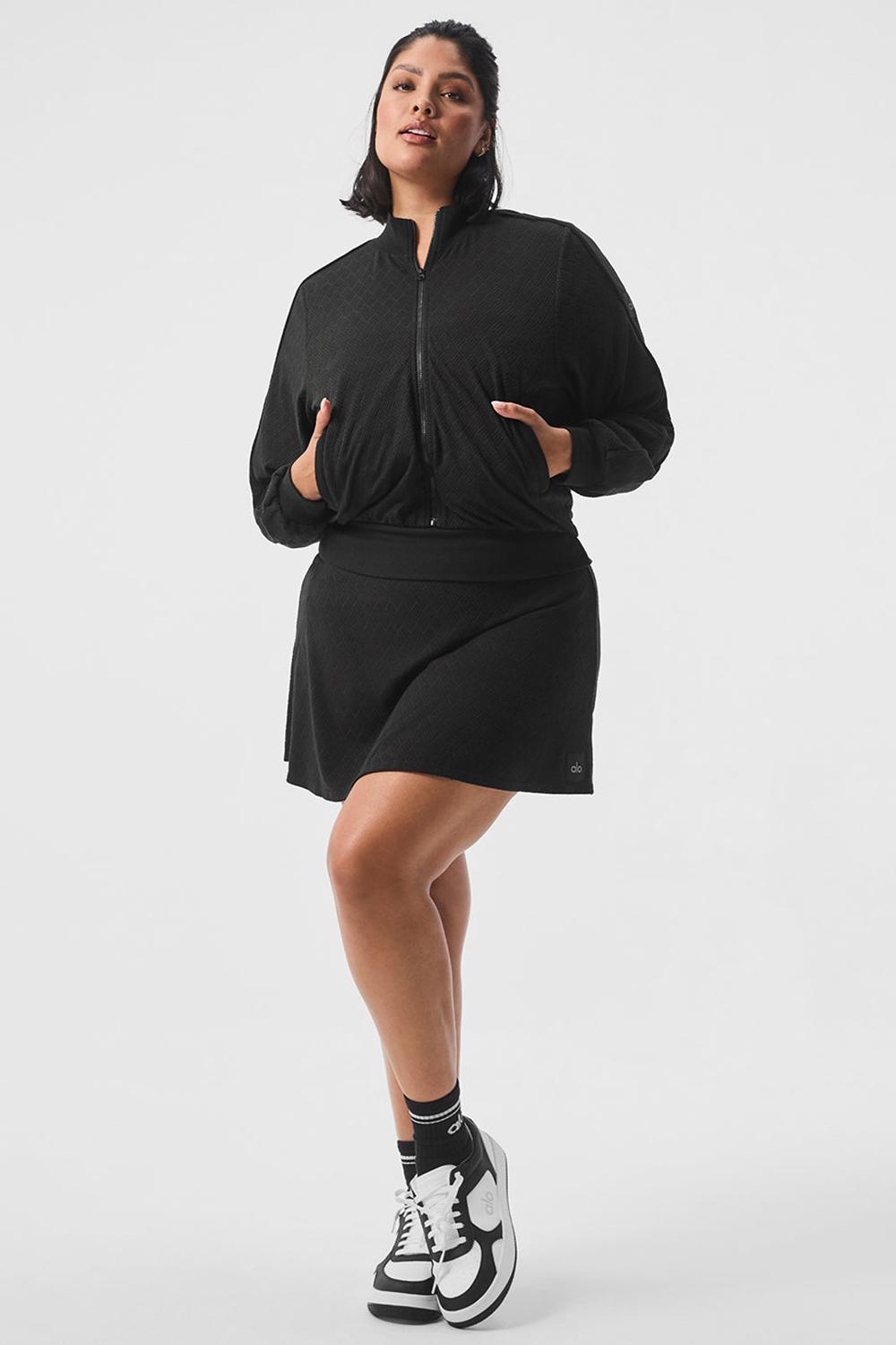 Alo Yoga Cropped Doubles Only Full Zip Donna Giacca Nere | Italia  CLX-420789