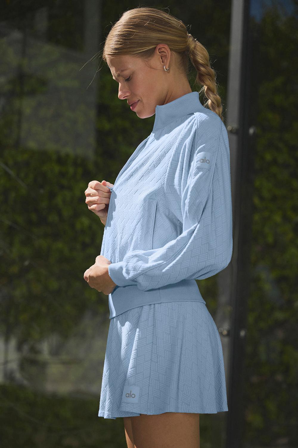 Alo Yoga Cropped Doubles Only Full Zip Donna Giacca Blu | Italia  RAX-976815
