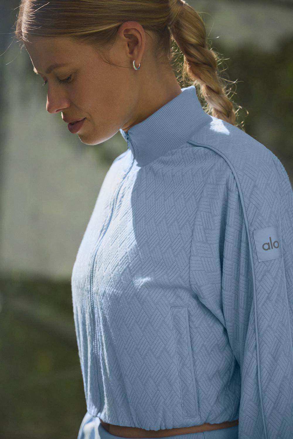 Alo Yoga Cropped Doubles Only Full Zip Donna Giacca Blu | Italia  RAX-976815