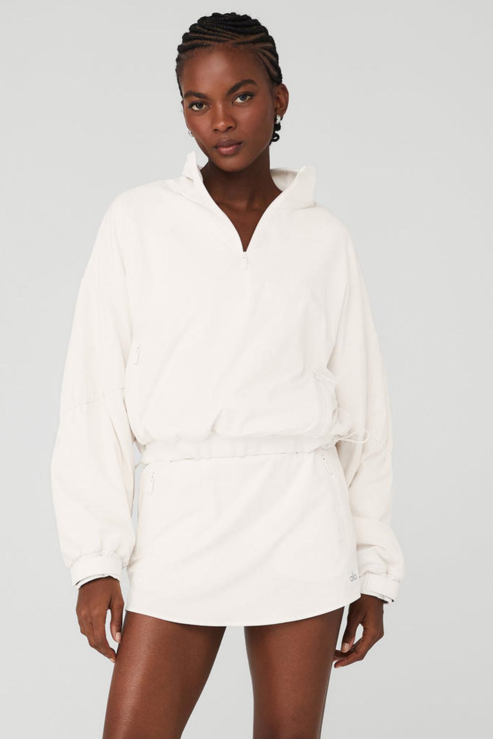 Alo Yoga Cropped Elevation Donna Coverup Ivory | Italia  NZL-650431