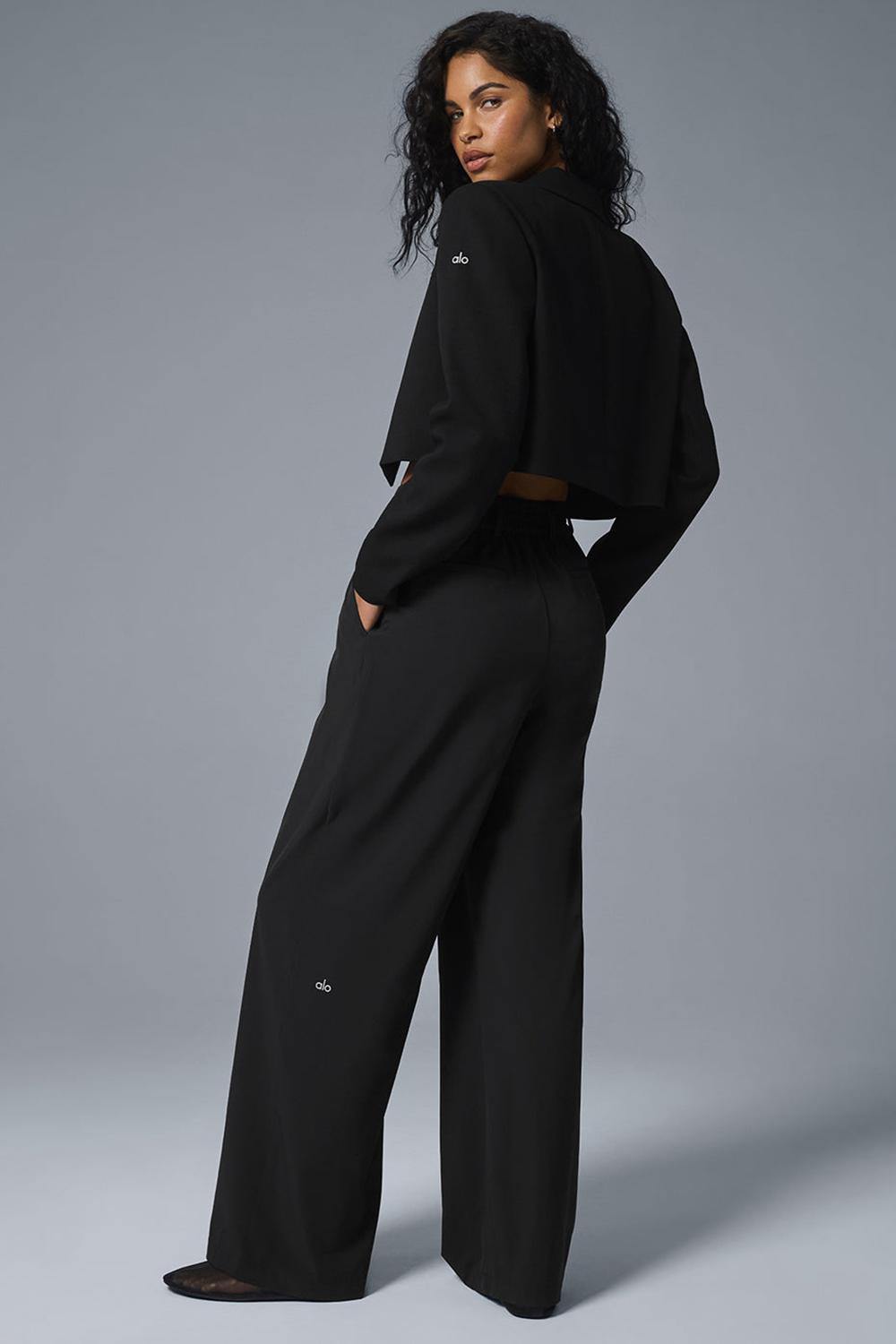 Alo Yoga Cropped First-Class Donna Blazer Nere | Italia  BOG-507632