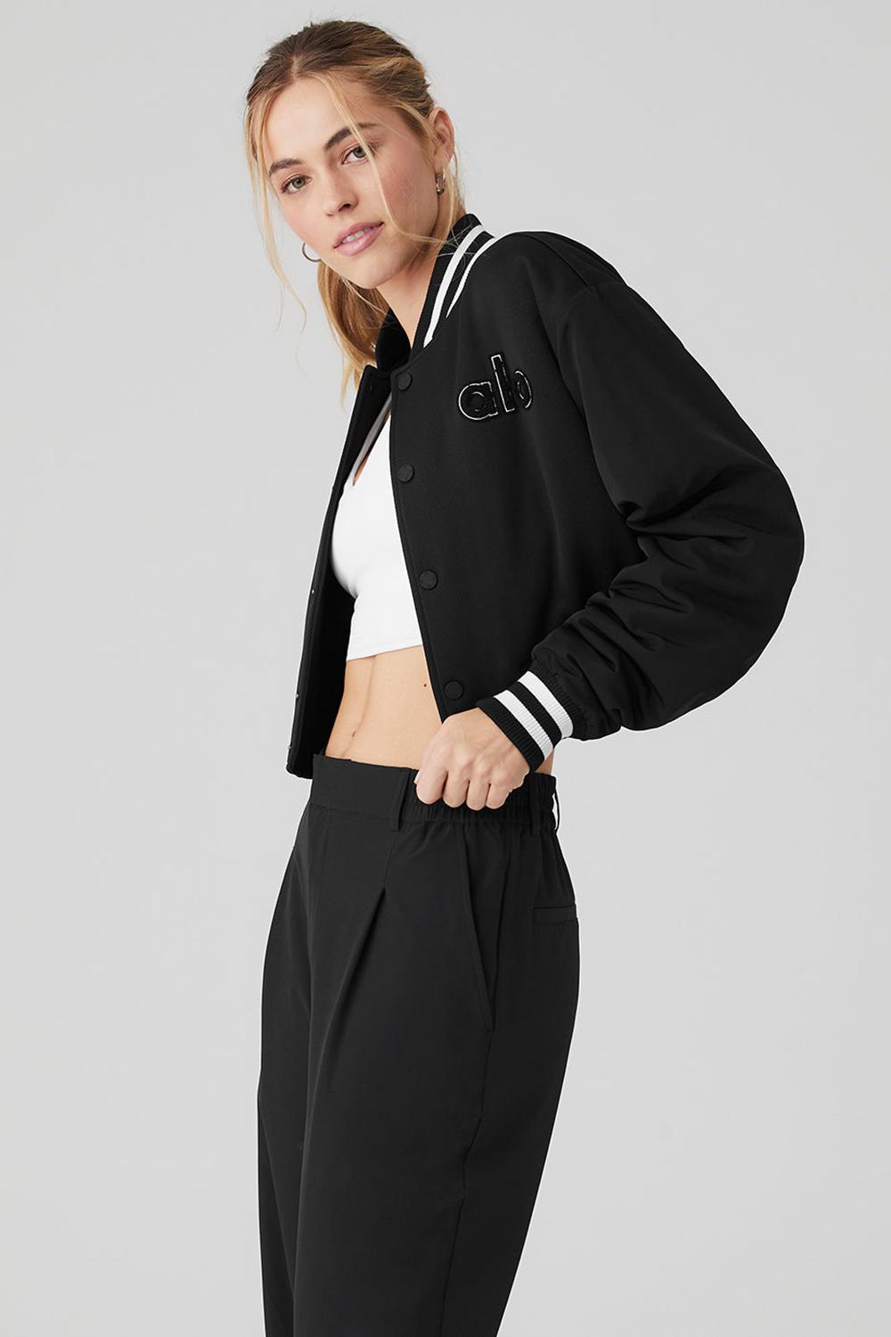 Alo Yoga Cropped G.O.A.T Donna Giacca Nere | Italia  IFQ-864320