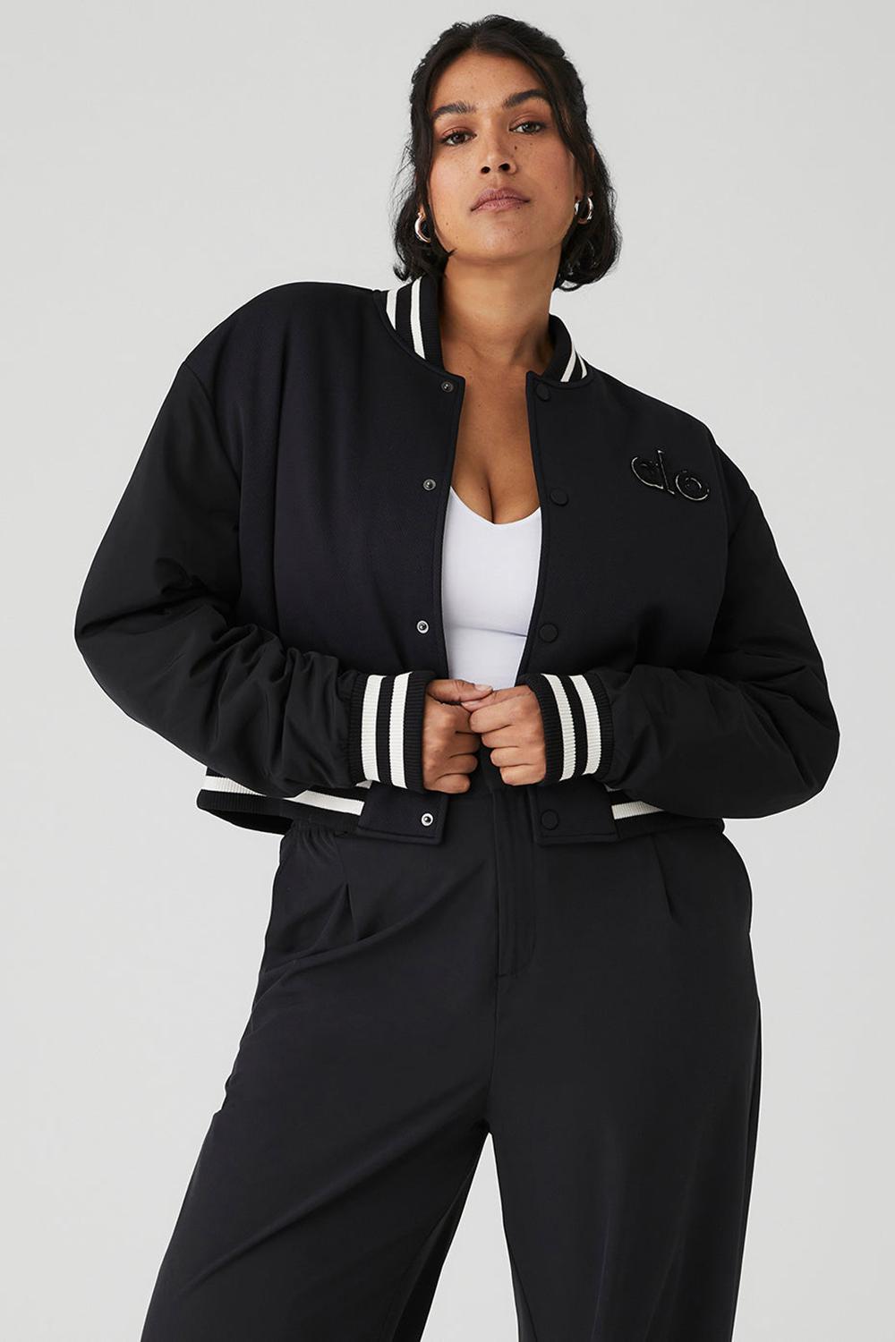 Alo Yoga Cropped G.O.A.T Donna Giacca Nere | Italia  IFQ-864320