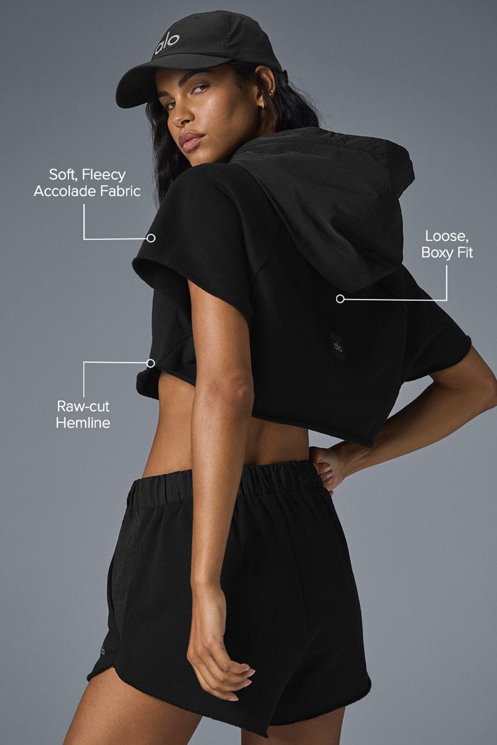 Alo Yoga Cropped In The Air Donna Short Sleeve Nere | Italia  SWD-420865
