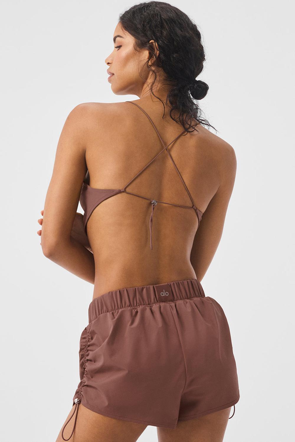 Alo Yoga Cropped Megastar Donna Tank Chestnut | Italia  YRW-301954