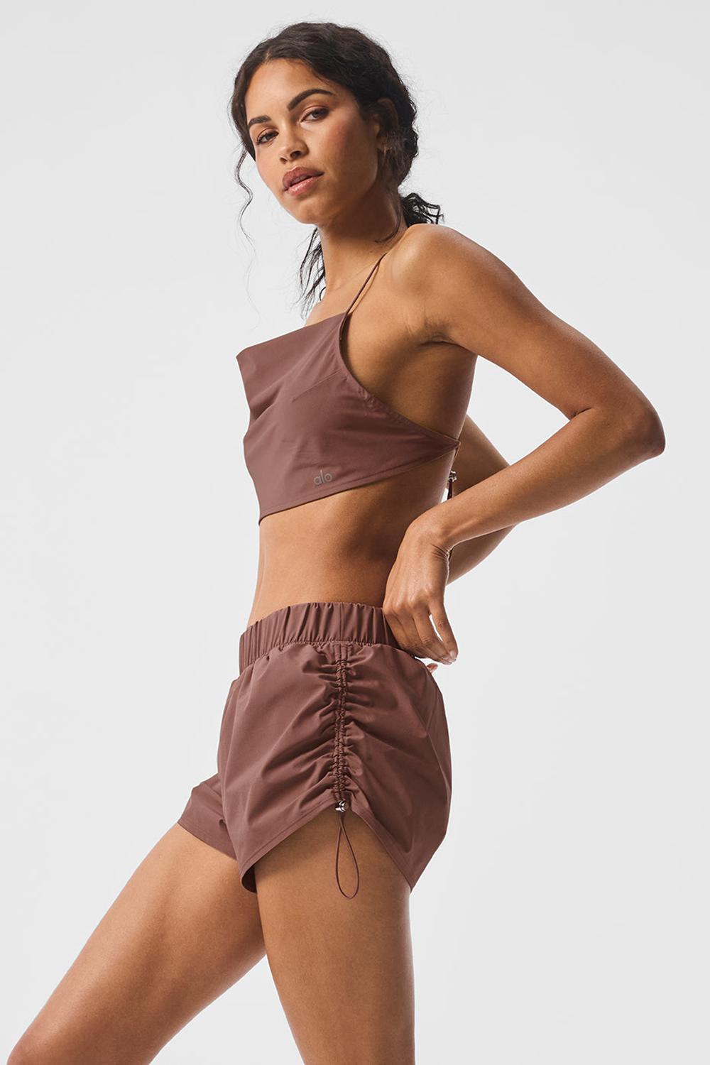 Alo Yoga Cropped Megastar Donna Tank Chestnut | Italia  YRW-301954