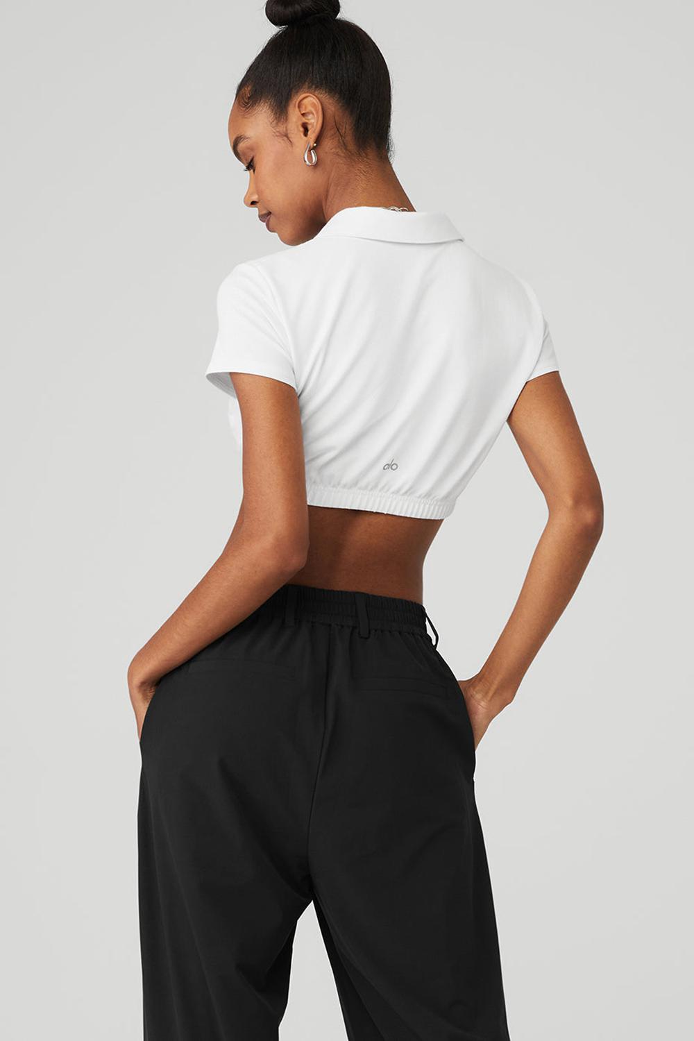 Alo Yoga Cropped Prestige Polo Donna Polo Bianche | Italia  VUF-936874
