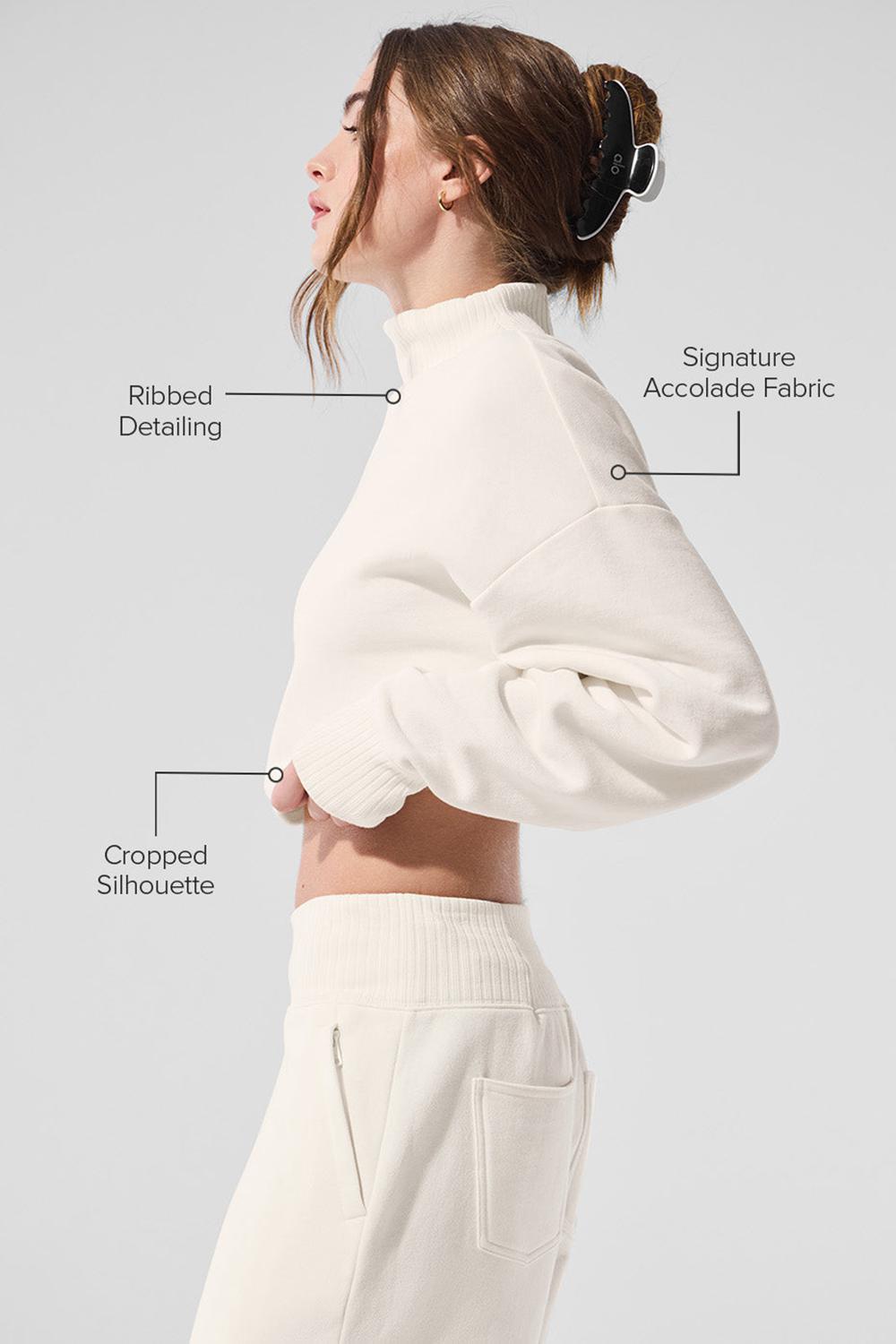 Alo Yoga Cropped Serenity Donna Coverup Ivory | Italia  ENH-862709