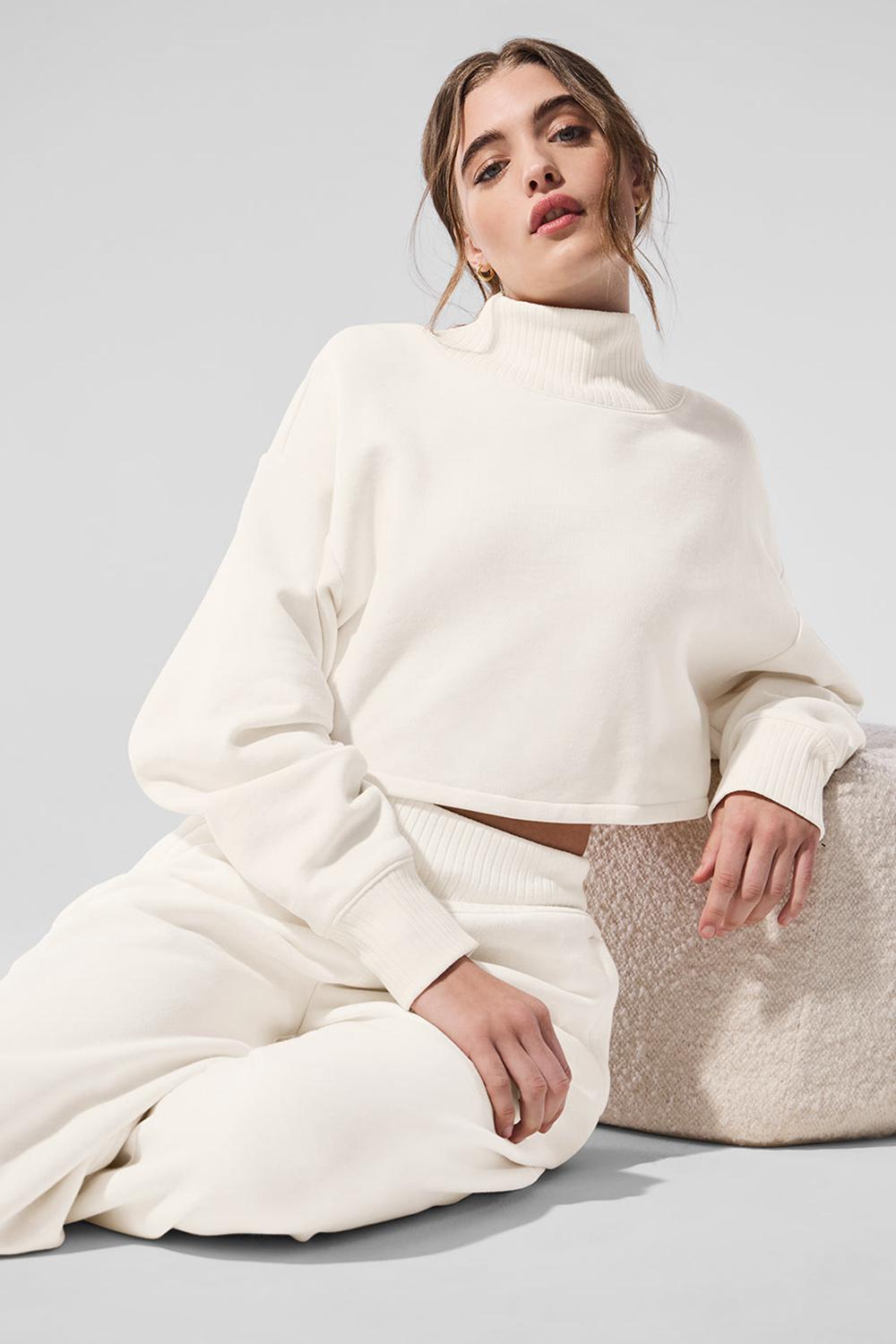 Alo Yoga Cropped Serenity Donna Coverup Ivory | Italia  ENH-862709