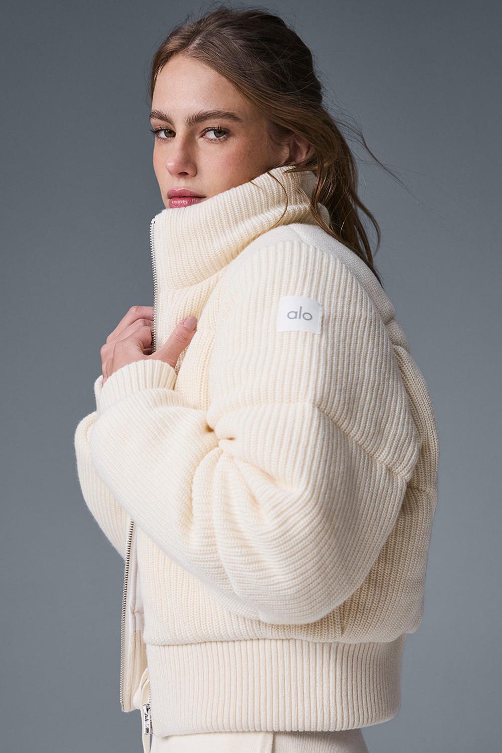 Alo Yoga Darling Sweater Donna Giacca Puffer Ivory | Italia  VQK-485137