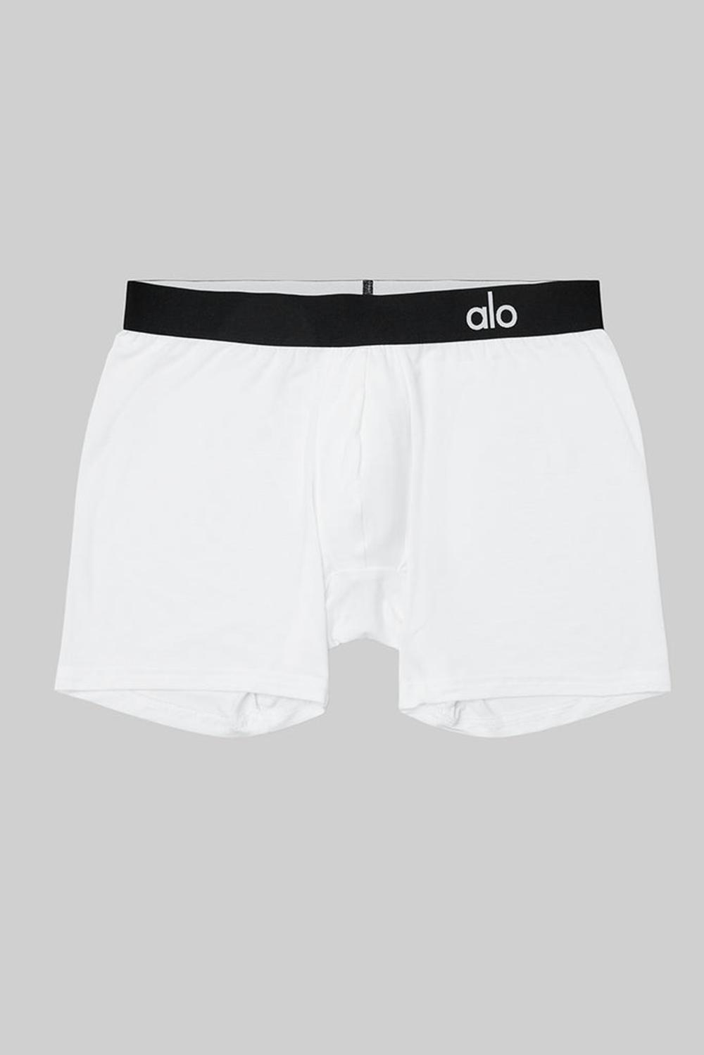 Alo Yoga Day and Night Uomo Boxer Bianche | Italia  LPQ-368590