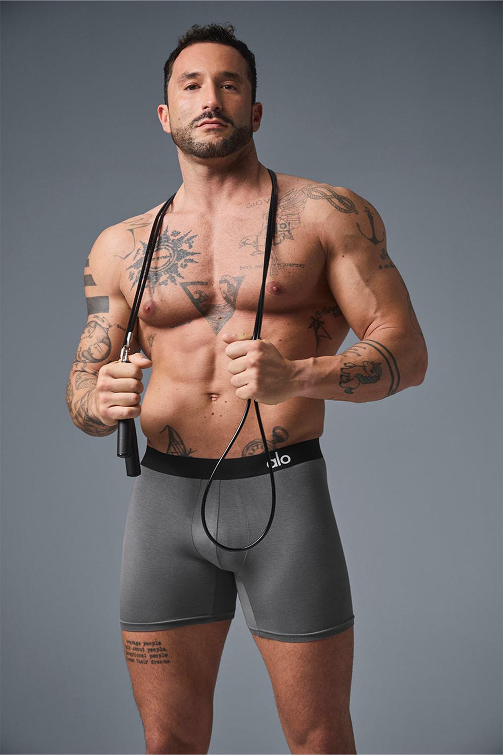 Alo Yoga Day and Night Uomo Boxer Grigie | Italia  OYX-650238