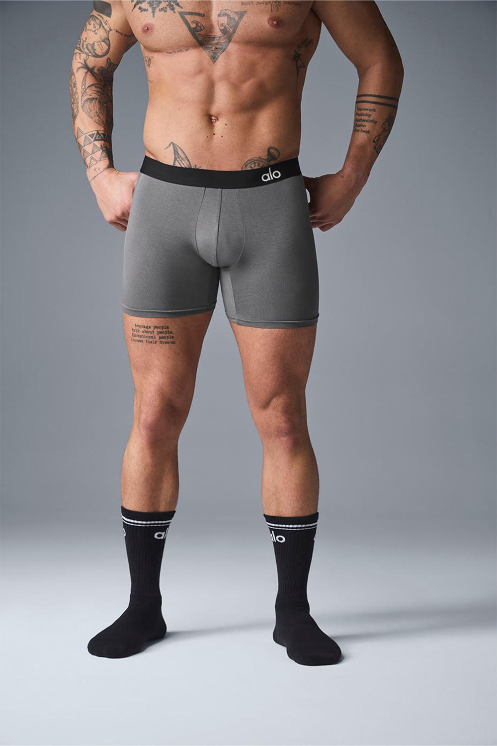 Alo Yoga Day and Night Uomo Boxer Grigie | Italia  OYX-650238