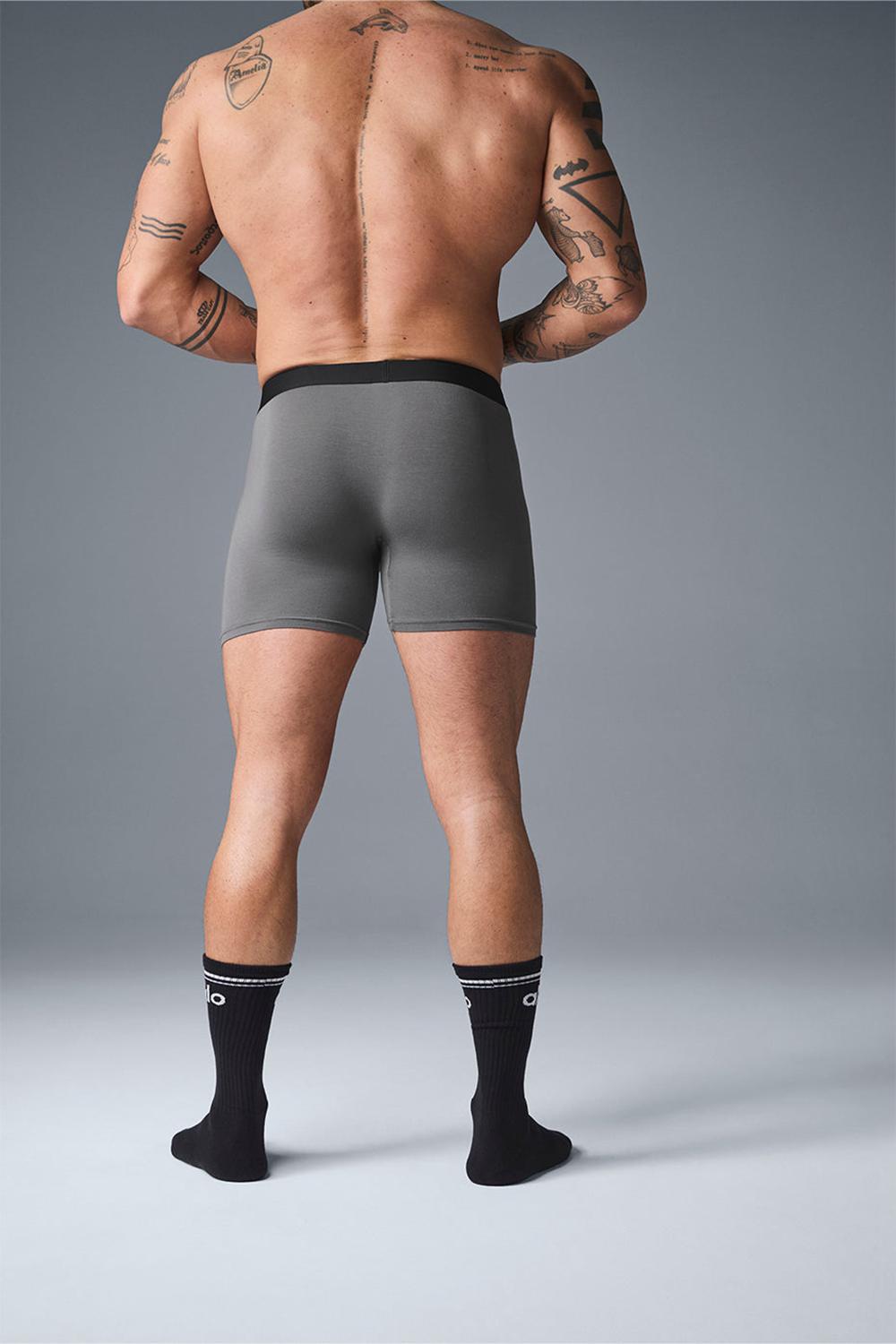 Alo Yoga Day and Night Uomo Boxer Grigie | Italia  OYX-650238