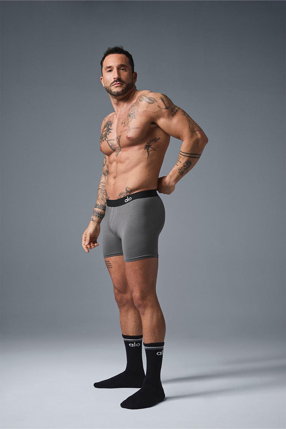 Alo Yoga Day and Night Uomo Boxer Grigie | Italia  OYX-650238