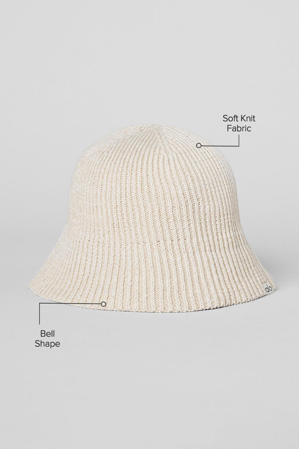 Alo Yoga Denim Knit Donna Cloche Ivory / Oatmilk | Italia  UYC-405728