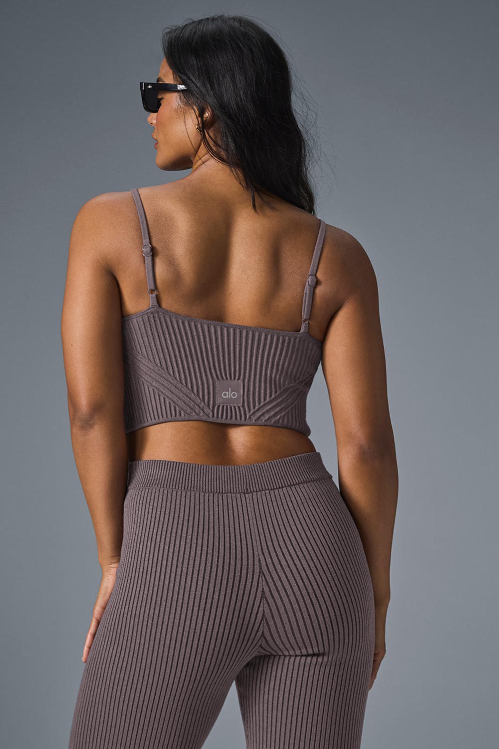 Alo Yoga Denim Knit Garter Donna Tank Nere | Italia  RKL-758294