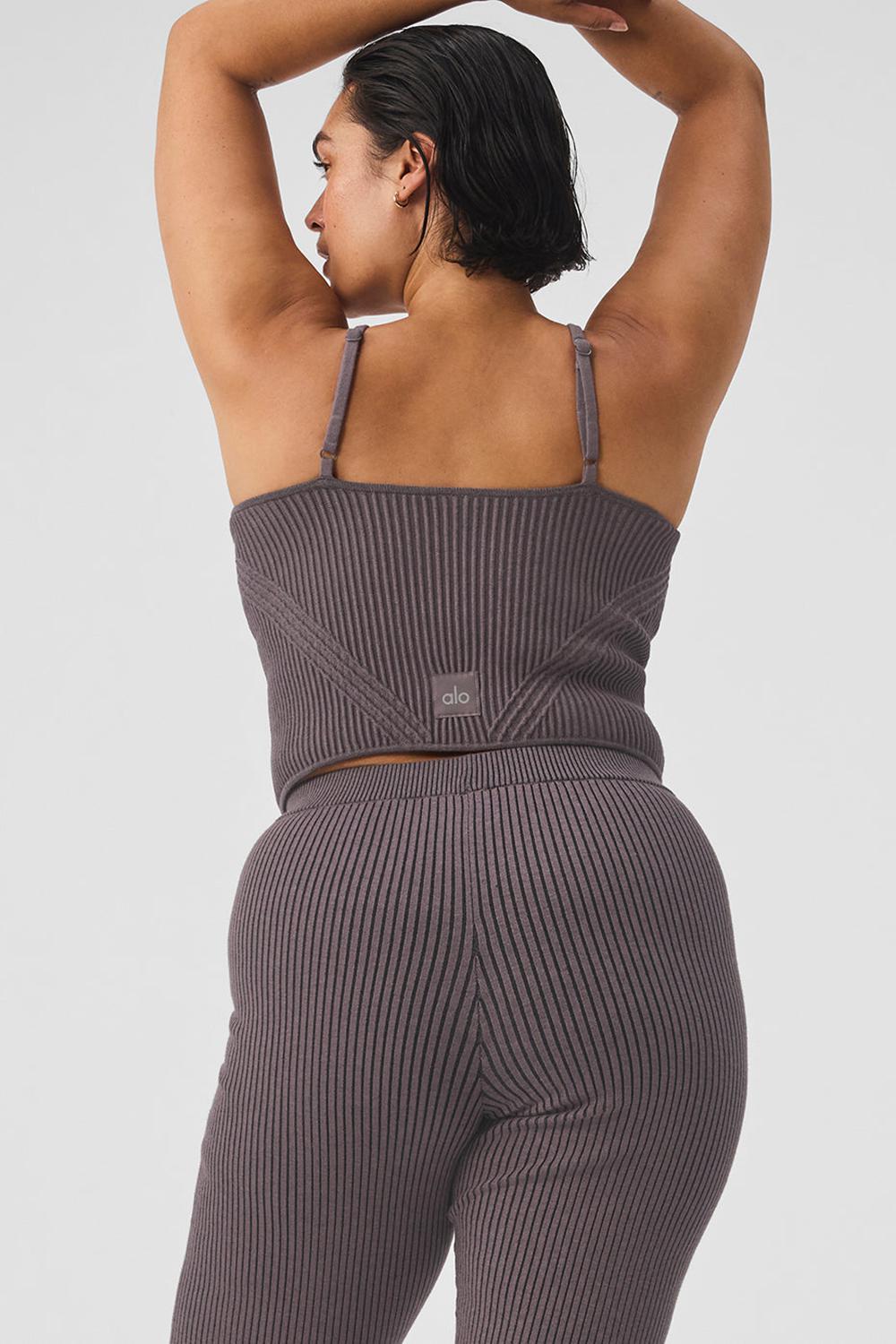 Alo Yoga Denim Knit Garter Donna Tank Nere | Italia  RKL-758294
