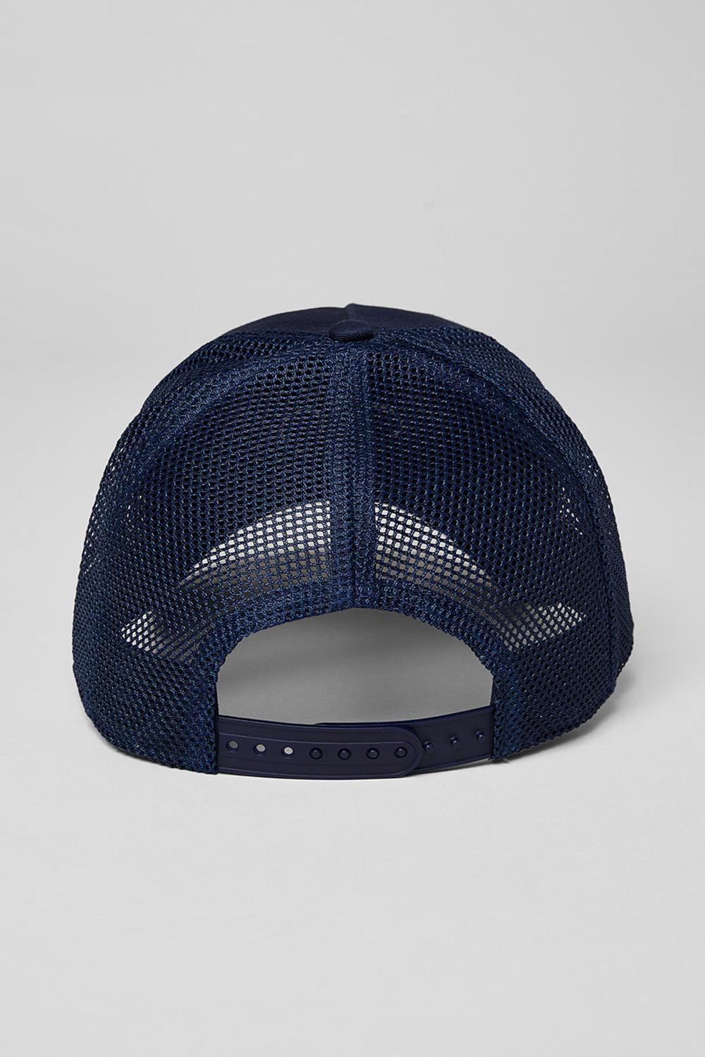 Alo Yoga District Uomo Trucker Hat Blu Marino | Italia  YIA-285319