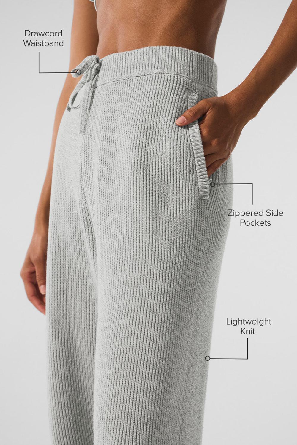 Alo Yoga Domain Rib Knit Donna Sweatpant Grigie | Italia  OTW-630578