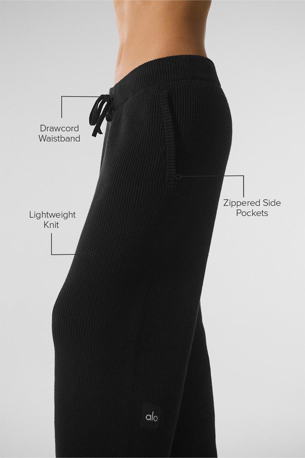 Alo Yoga Domain Rib Knit Donna Sweatpant Nere | Italia  YLB-375281
