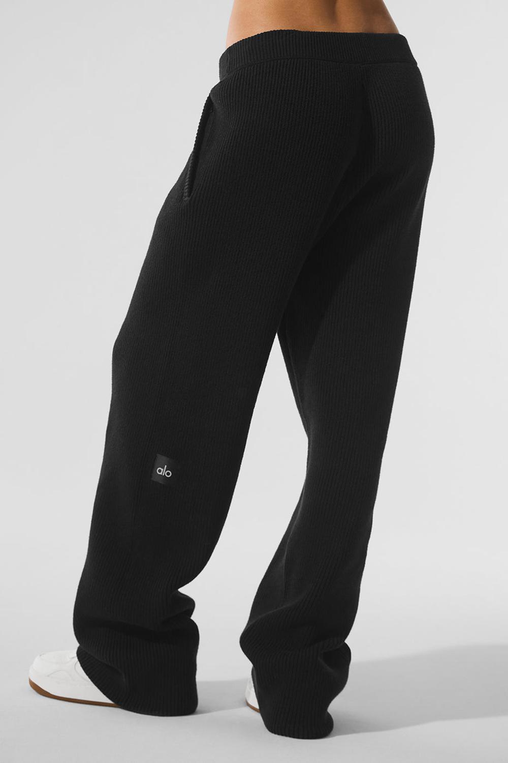Alo Yoga Domain Rib Knit Donna Sweatpant Nere | Italia  YLB-375281